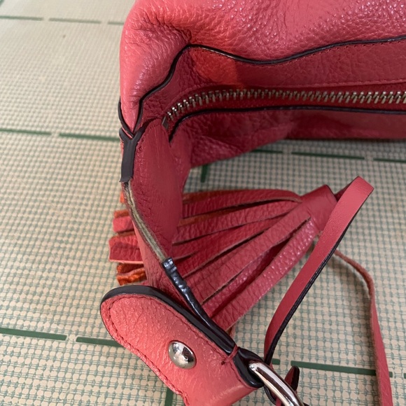 Coach Avery Pebbled Leather Hobo Shoulder Bag in Coral - Picture 6 of 11